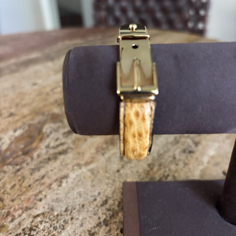 Gucci Authentic Ostrich Leather Bangle & Box - Picture 11 of 13